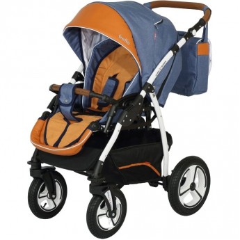 Коляска VERDI Bello, синий с оранжевым